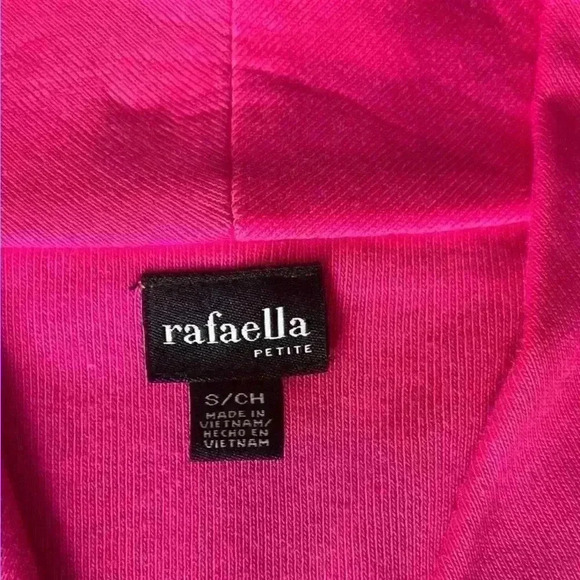 Rafaella Sportswear Subtle Bow Embellished Knit Top in Hot Pink. Size Small. NWT - Picture 8 of 16